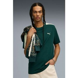 Tricou regular fit cu logo Terrain-Alpine - Verde englez/Crem imagine