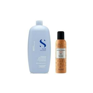 Set Alfaparf – Sampon Semi di Lino Density Thickening Low 1000ml + Spuma de par Style Stories Firming Mousse 250ml imagine