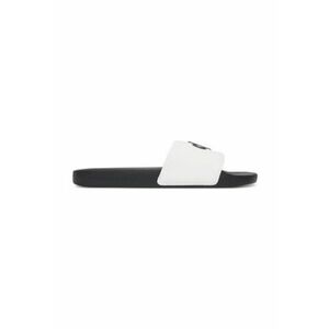 Papuci barbatesti - negru alb - plastic imagine