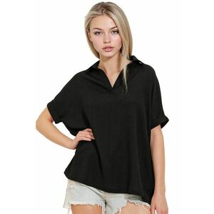 Tricou dama - Poliester/Lycra - Negru imagine