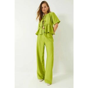 Compleu dama - 2 piese - textil - verde imagine