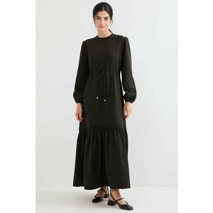 Rochie maxi HiCCUP cu funda si snur - Negru imagine