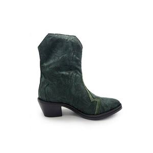 Ghete cowboy de piele intoarsa - Verde inchis imagine