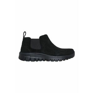 Pantofi sport slip-on din piele intoarsa cu insertii elastice Graceful - Negru imagine