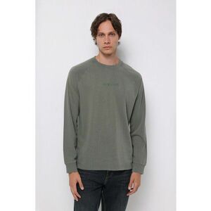 Bluza din bumbac cu maneci raglan - Verde feriga imagine