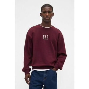 Bluza de trening cu maneci cazute si logo - Visiniu imagine