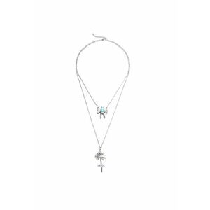 Colier Antipas Silver C12 - Aliaj metalic - Argintiu imagine