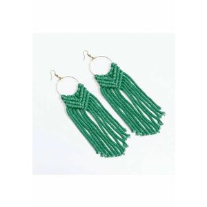Cercei macrame impletit - verzi - Louiza C2 - imagine
