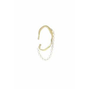 Cercel ear cuff - auriu - cu perle - Raino C10 - imagine