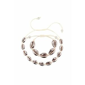 Set Colier si Bratara cu scoici rose gold Josefiin C1 imagine