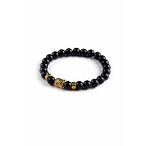 Bratara neagra - pe elastic - cu Budha - 20 cm - Nordis C2 imagine