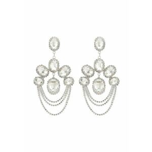 Cercei argintii - stil candelabru - cu pietre - Rhea C8 - imagine