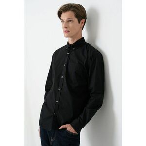 Camasa Oxford de bumbac - Negru imagine