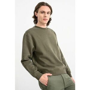 Bluza de trening lunga cu decolteu la baza gatului - Kaki pal imagine