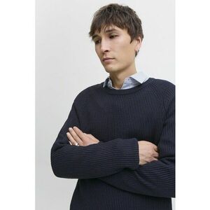 Pulover cu maneci raglan - Bleumarin imagine