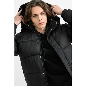 Geaca cu vatelina si mansete elastice - Negru imagine