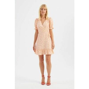 Rochie mini petrecuta cu imprimeu floral imagine