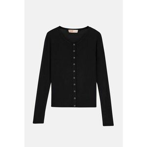 Top tricotat - maneca lunga - negru - poliester-elastan imagine
