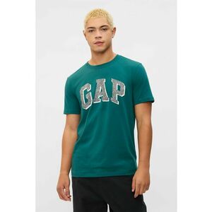 Tricou cu logo contrastant - Gri/Verde persan imagine