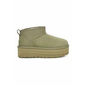Ghete slip-on de piele intoarsa Classic Ultra Mini - Verde imagine