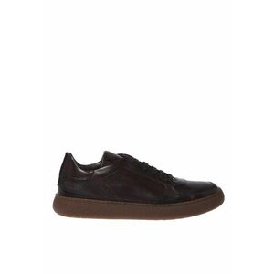 Pantofi sport low-cut din piele - Maro imagine