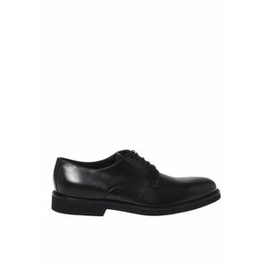 Pantofi Derby din Piele cu Aspect Texturat - Negru imagine