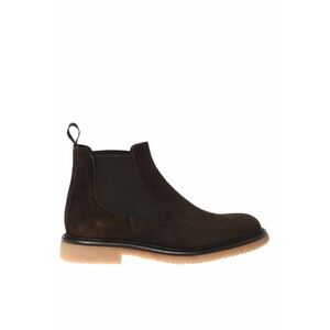 Ghete Chelsea de piele intoarsa - Maro inchis imagine