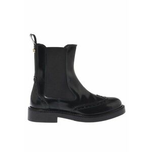 Ghete Chelsea de piele - Negru imagine