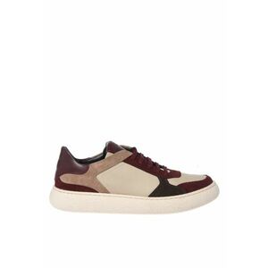 Pantofi sport flatform din piele intoarsa - Visiniu imagine