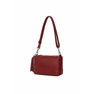 Poseta din piele cu trei compartimente Irene verde - Visiniu imagine