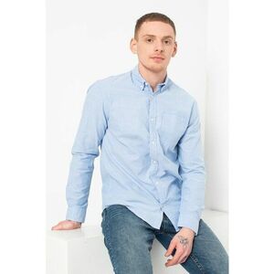 Camasa slim fit de bumbac - Albastru lavanda imagine