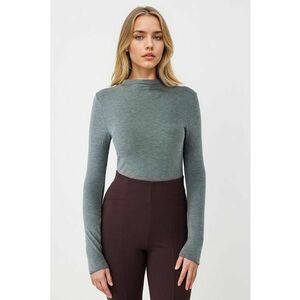 Bluza slim fit - Gri inchis melange imagine