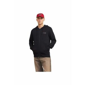 Hanorac JACK &JONES Corp Logo Small Print Zip Hood 52136 - Negru imagine