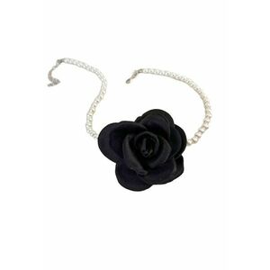 Colier choker - cu perle si floare neagra - Begit C14 - imagine