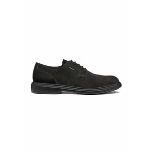 Pantofi derby de piele intoarsa - Gri antracit imagine