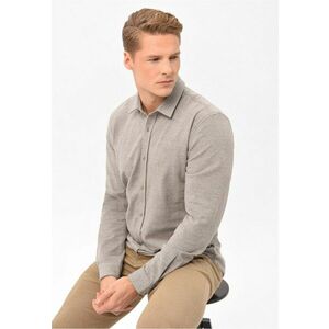 Camasa K-Sterry pentru barbati - moale - gri melange - Slim Fit imagine