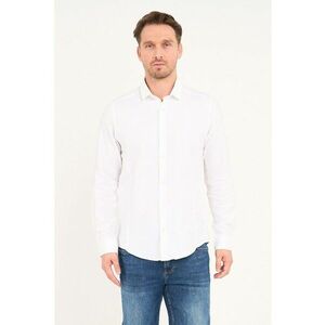 Camasa uni de bumbac - Alb imagine