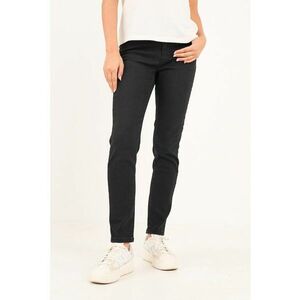 Pantaloni slim-fit cu model uni - Negru imagine