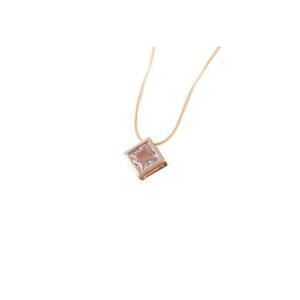 Colier cu fir transparent - argintiu - cu cristal - Rinna C13 - imagine