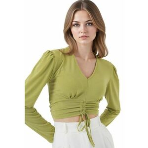 Bluza scurt dama - HiCCUP - Poliester/Elastan - Verde imagine