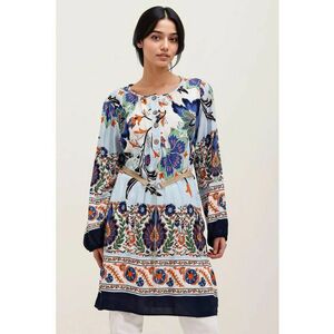 Rochie mini dama HiCCUP multicolor - Albastru marin imagine