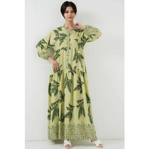 Rochie maxi dama - HiCCUP - cu imprimeu - Verde imagine