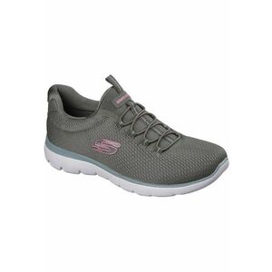 Pantofi sport slip-on din material textil - Gri imagine
