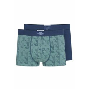 Set 2 perechi boxeri barbati - Bumbac - Albastru/Verde inchis - Verde inchis/Albastru imagine