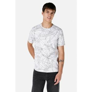 Tricou regular fit cu model - Alb imagine