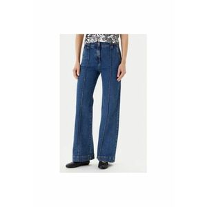 Pantaloni dama 4W8CDE02F - Bumbac - Albastru - Albastru imagine