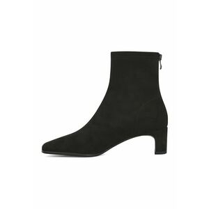 Botine din piele intoarsa sintetica - Maro imagine