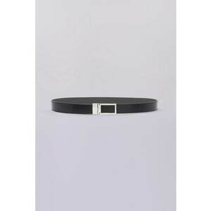 Curea reversibila din piele cu detaliu cu logo discret - Negru imagine
