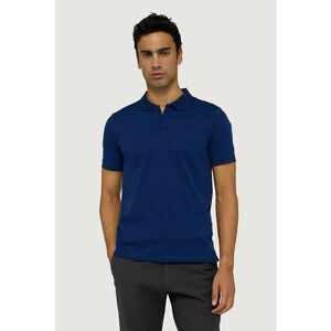 Tricou polo din amestec de bumbac - Bleumarin imagine
