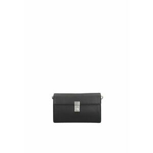 Geanta crossbody de piele cu clapa si bareta detasabila Valoria - Negru imagine